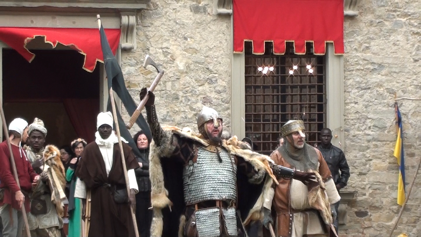 A lively local festival in Bardi with stalls
